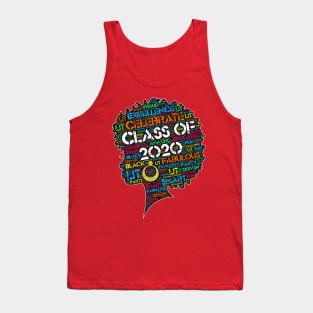 Class of 2020 Words in Afro Tank Top